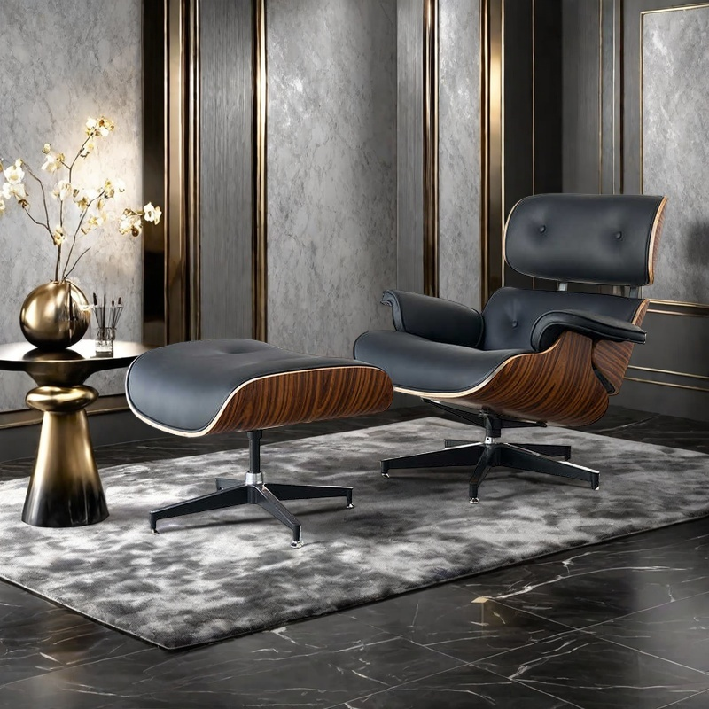 Eames Lounge Chair designer light luxury original EAMES high-end sofa chair Italian leather casual boss chair