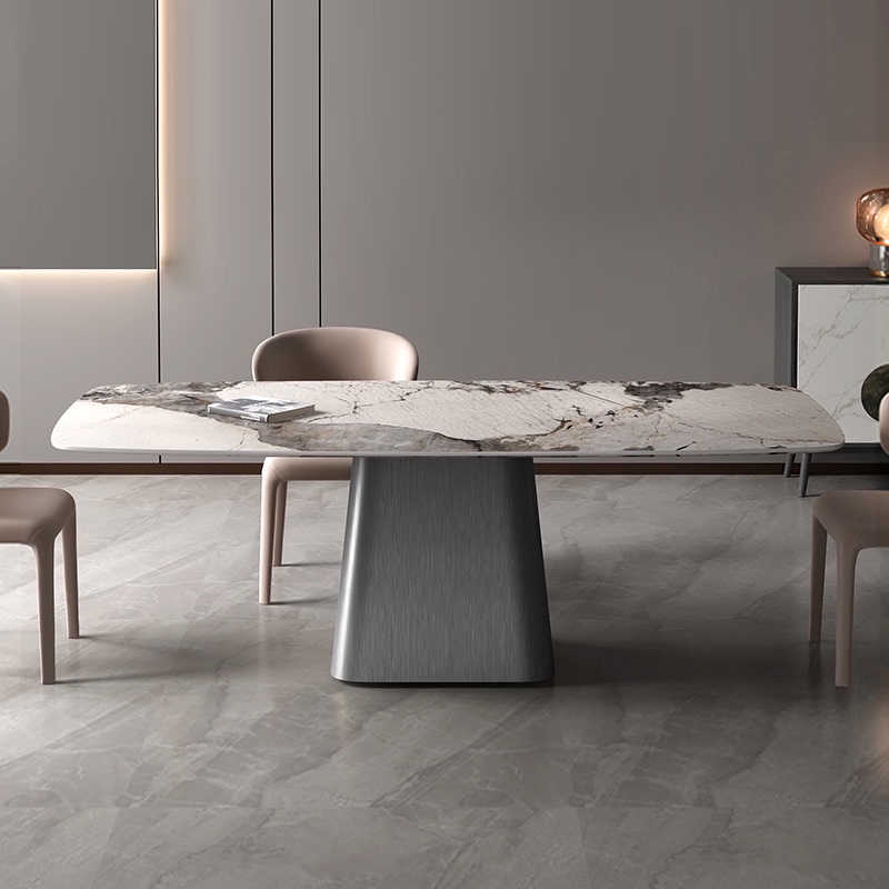 Nordic Italian light luxury small apartment rectangular marble light Pandora dinner table