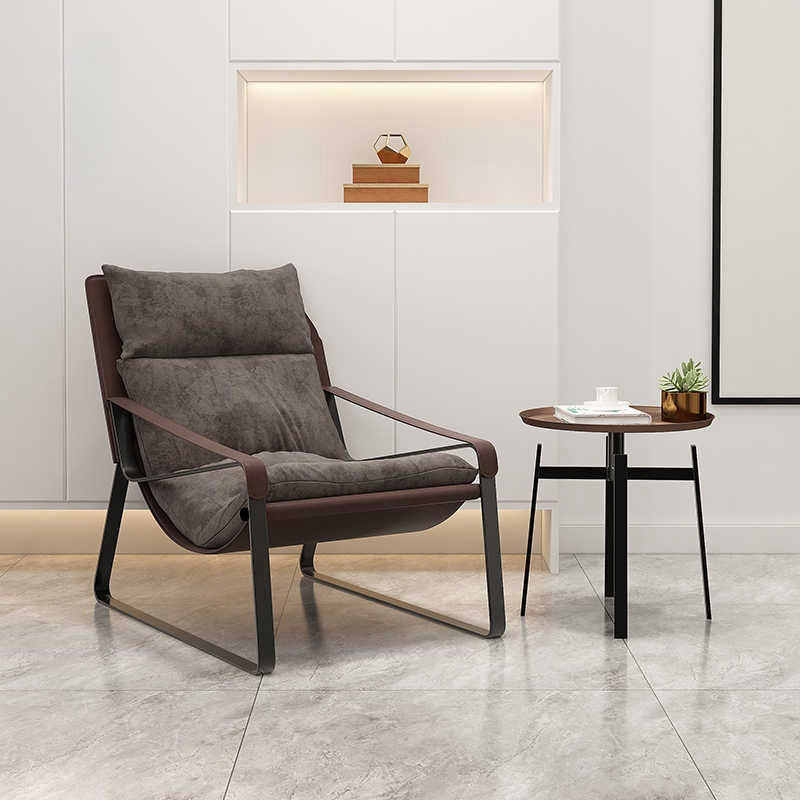 Italian sofa lounge chair living room simple modern home recliner lazy chair designer single chair leather chair