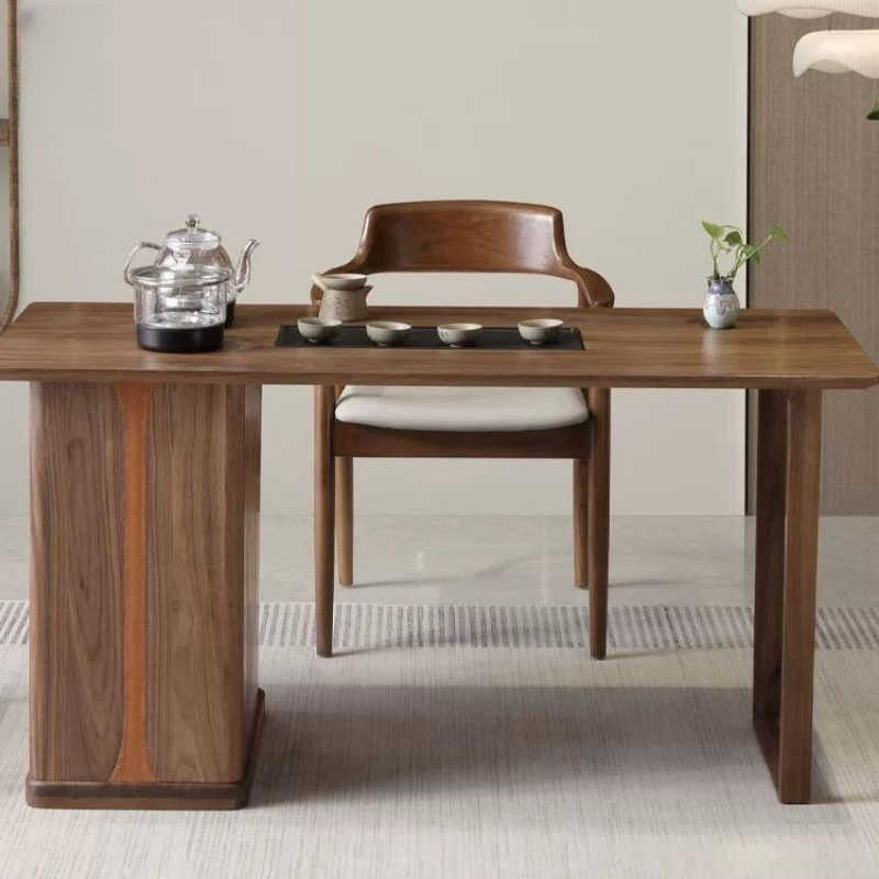 Dutch new Chinese solid wood tea table and chair combination home small living room tea table Zen tea room custom tea table