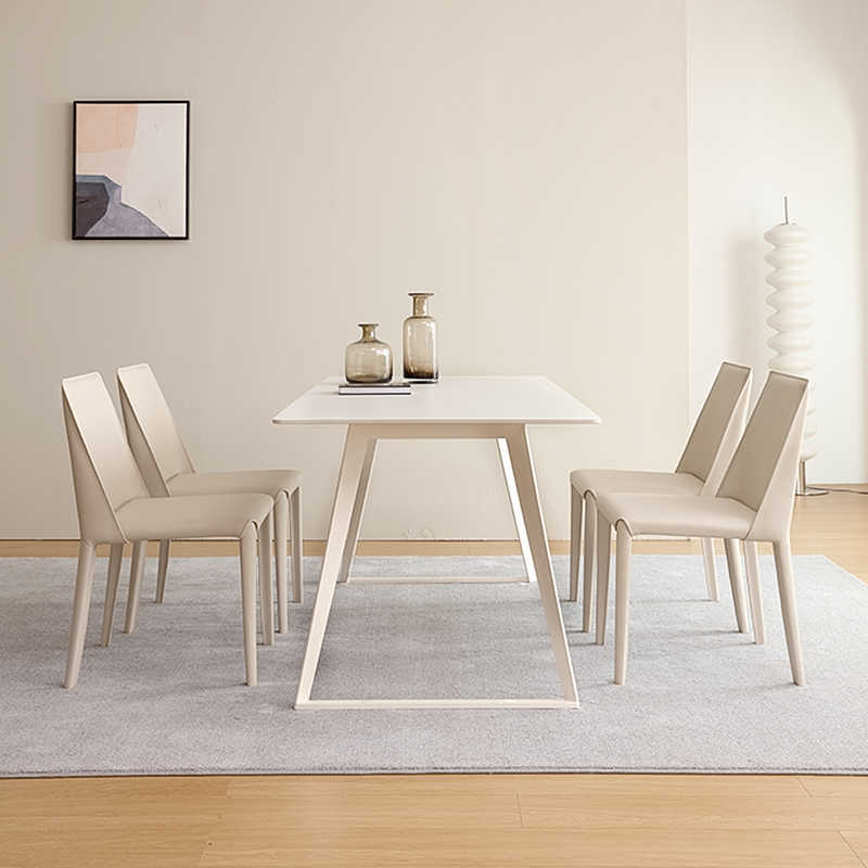 Italian rock dinner table simple home cream style