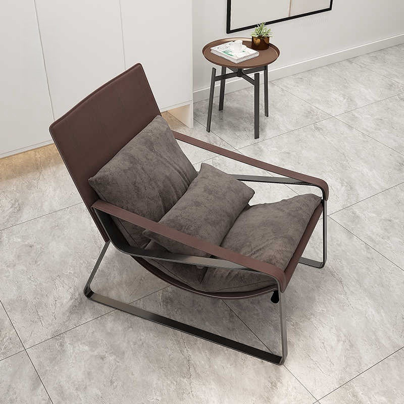 Italian sofa lounge chair living room simple modern home recliner lazy chair designer single chair leather chair