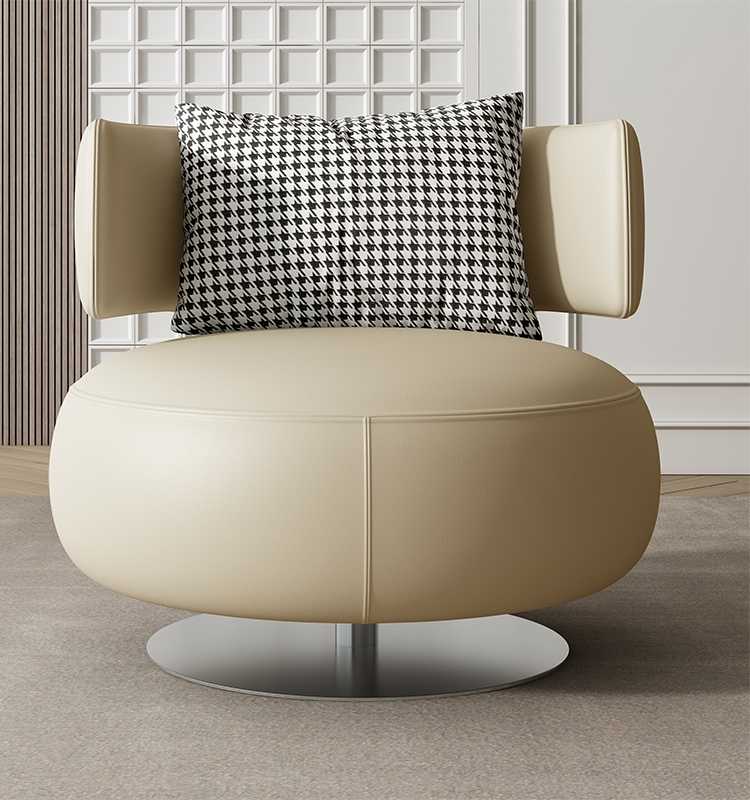 Living room balcony lounge chair Hotel business reception sofa table chair combination light luxury single sofa can be rotated