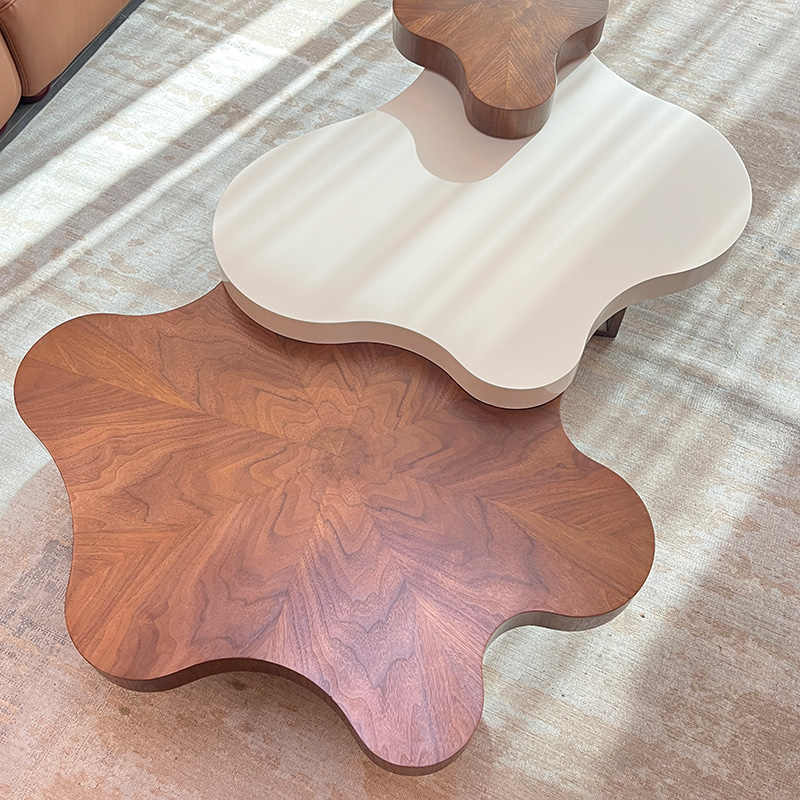 Cream cloud tea table light luxury minimalist solid wood living room home creative network red simple modern high sense of art