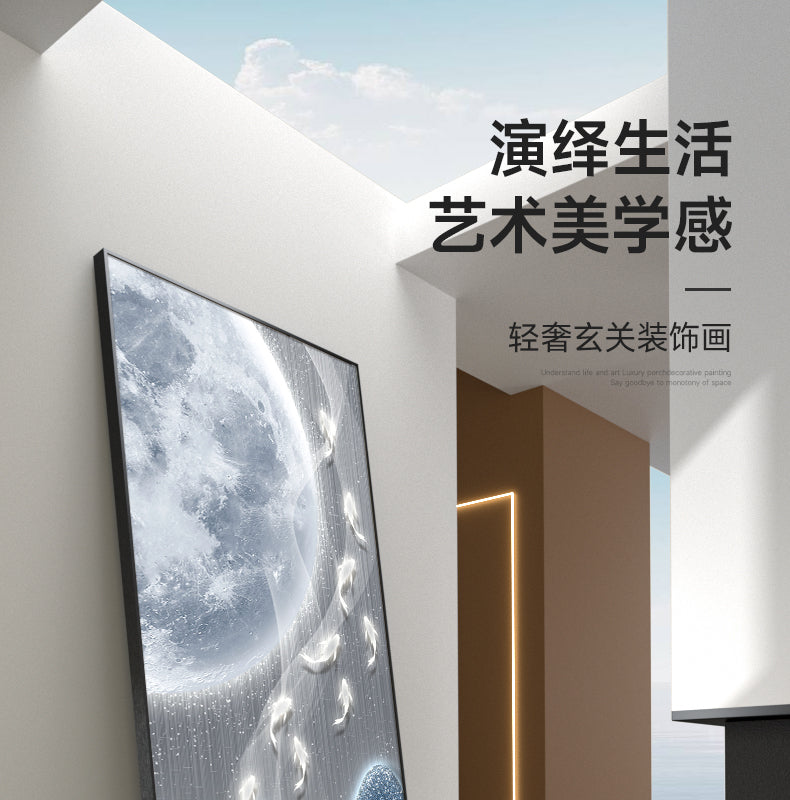 Xi on the branches of the living room TV background wall decorative painting Chinese knot into the household is opposite the door Wangyun Chinese corner hanging painting