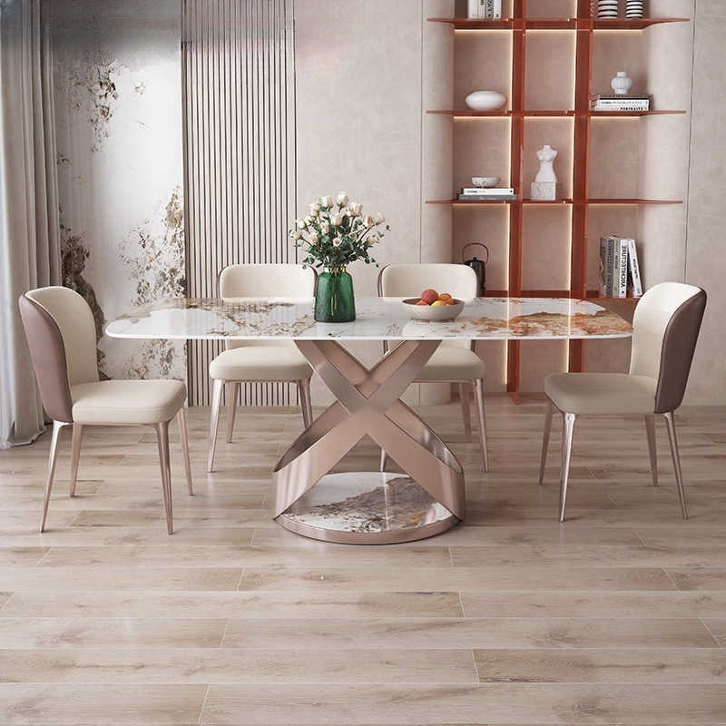 Light luxury rock dinner table