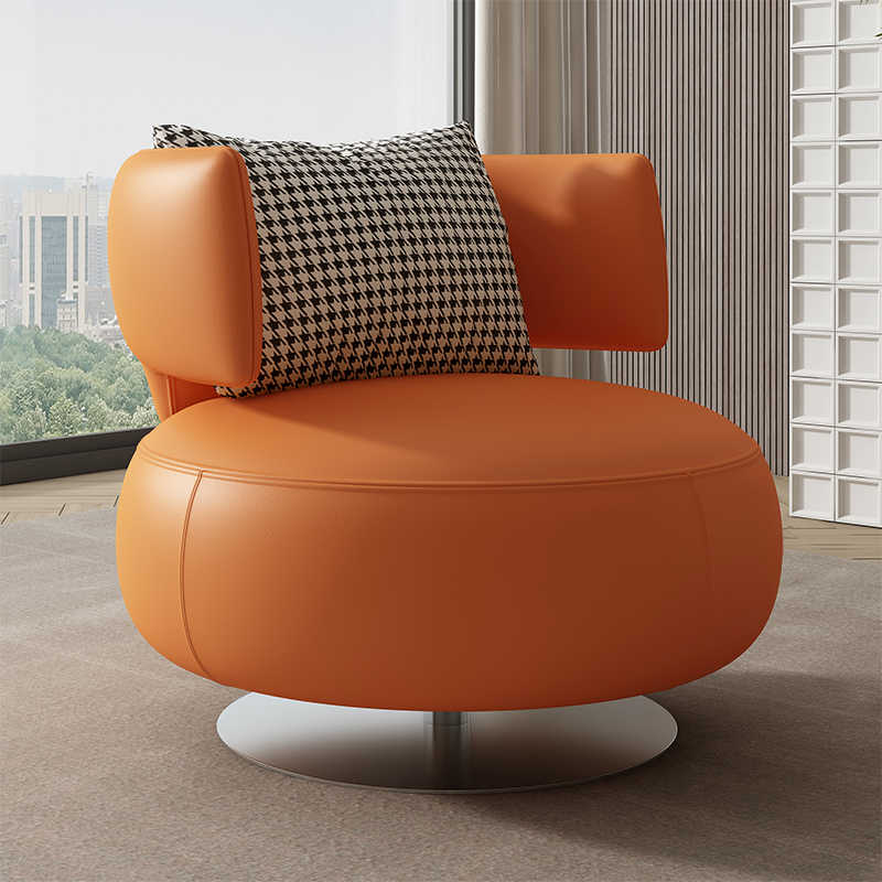 Living room balcony lounge chair Hotel business reception sofa table chair combination light luxury single sofa can be rotated