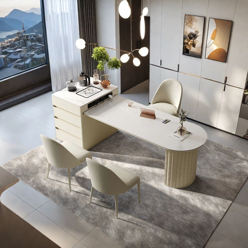 Butter wind island table integrated modern simple retractable fall light luxury household size island table