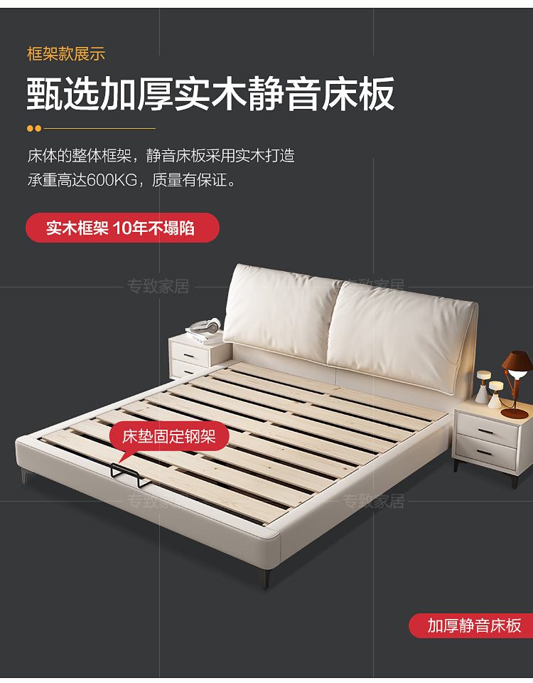 Light luxury 2 m X2 m queen bed Master bedroom double bed Modern simple 1.35m small unit storage single bed