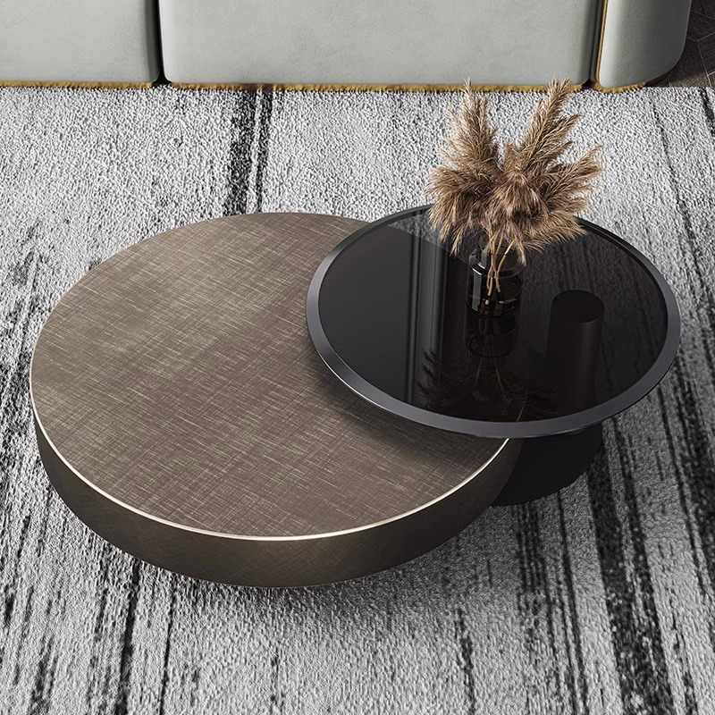 Round coffee table minimalist light luxury small apartment living room combination coffee table designer net red son mother coffee table