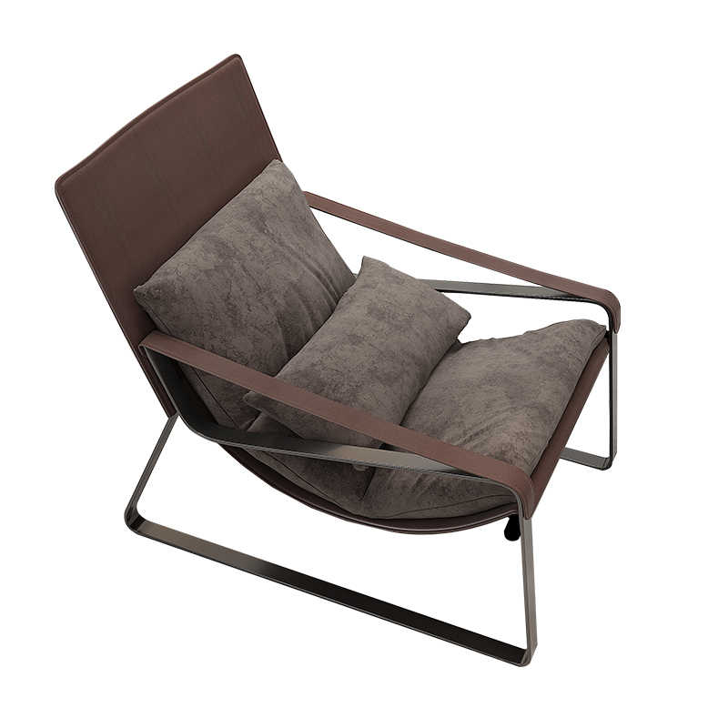 Italian sofa lounge chair living room simple modern home recliner lazy chair designer single chair leather chair