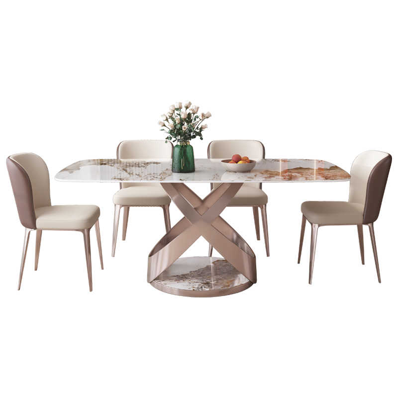 Light luxury rock dinner table