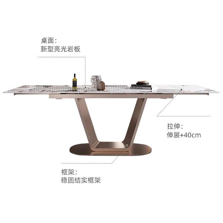 Modern simple retractable folding dinner table