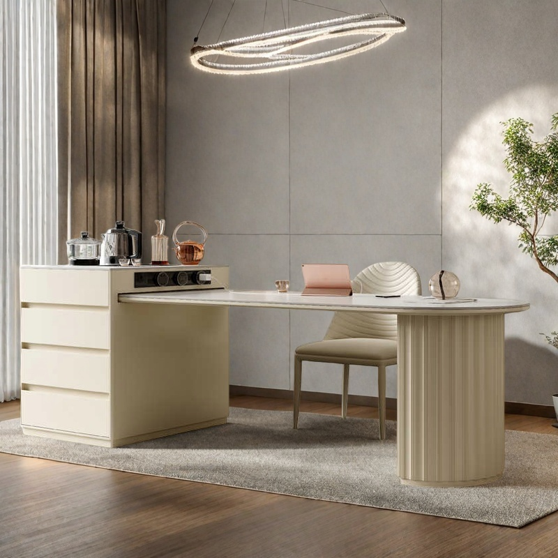 Butter wind island table integrated modern simple retractable fall light luxury household size island table