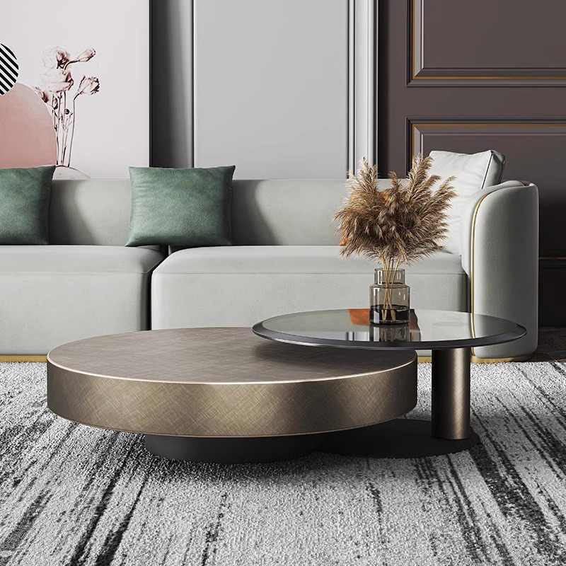 Round coffee table minimalist light luxury small apartment living room combination coffee table designer net red son mother coffee table
