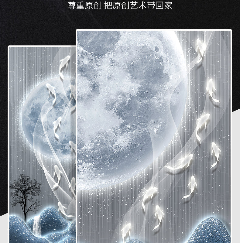 Xi on the branches of the living room TV background wall decorative painting Chinese knot into the household is opposite the door Wangyun Chinese corner hanging painting