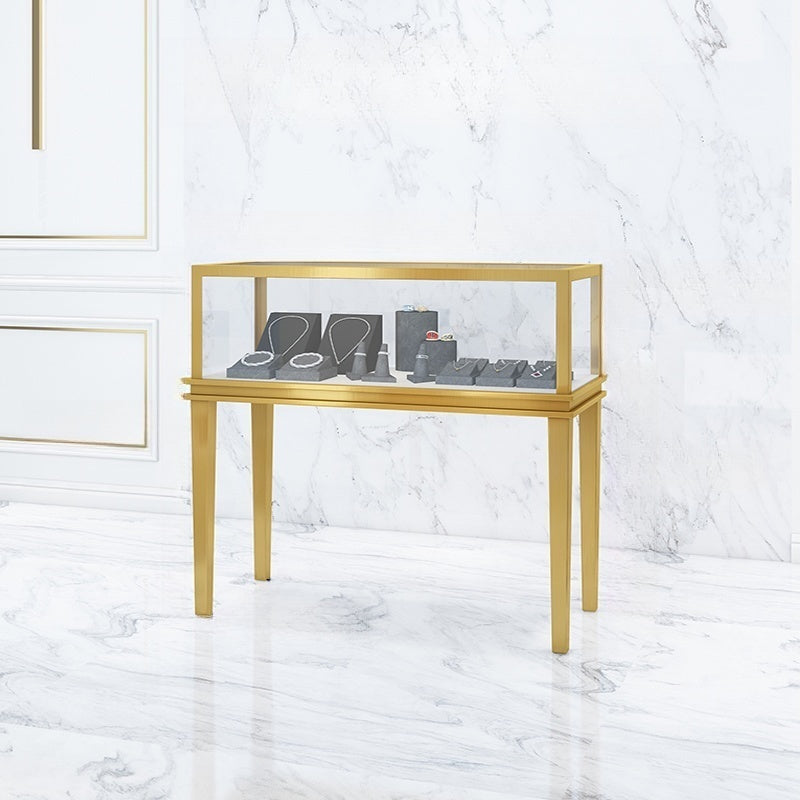 Stainless steel: Jewelry display case,Glass jewelry cabinet,Retail jewelry showcase,Countertop jewelry display