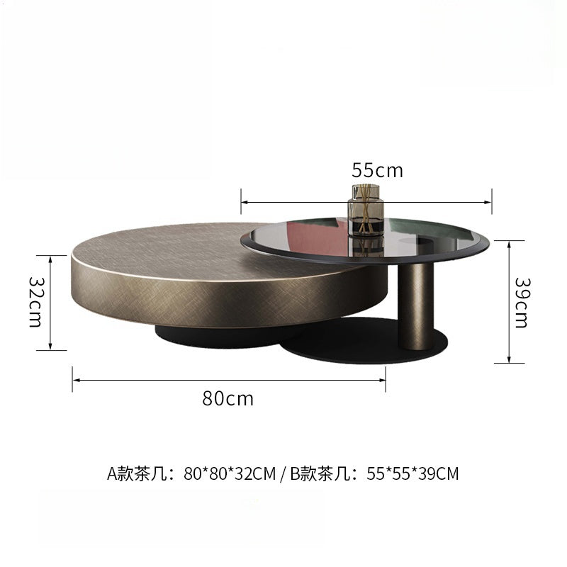 Round coffee table minimalist light luxury small apartment living room combination coffee table designer net red son mother coffee table