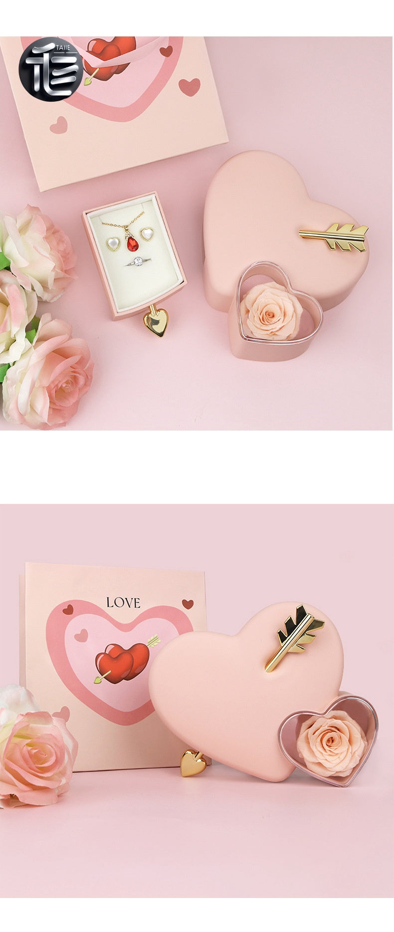 Heart Jewelry Box – Luxury Travel Organizer for Men & Women, RFID-Blocking Gift Case