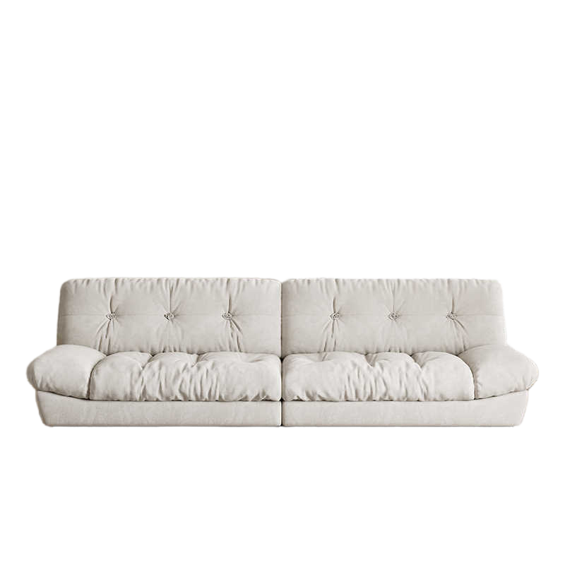 Cloud sofa cream style straight row three small living room modern simple anti-cat claws down fabric sofa