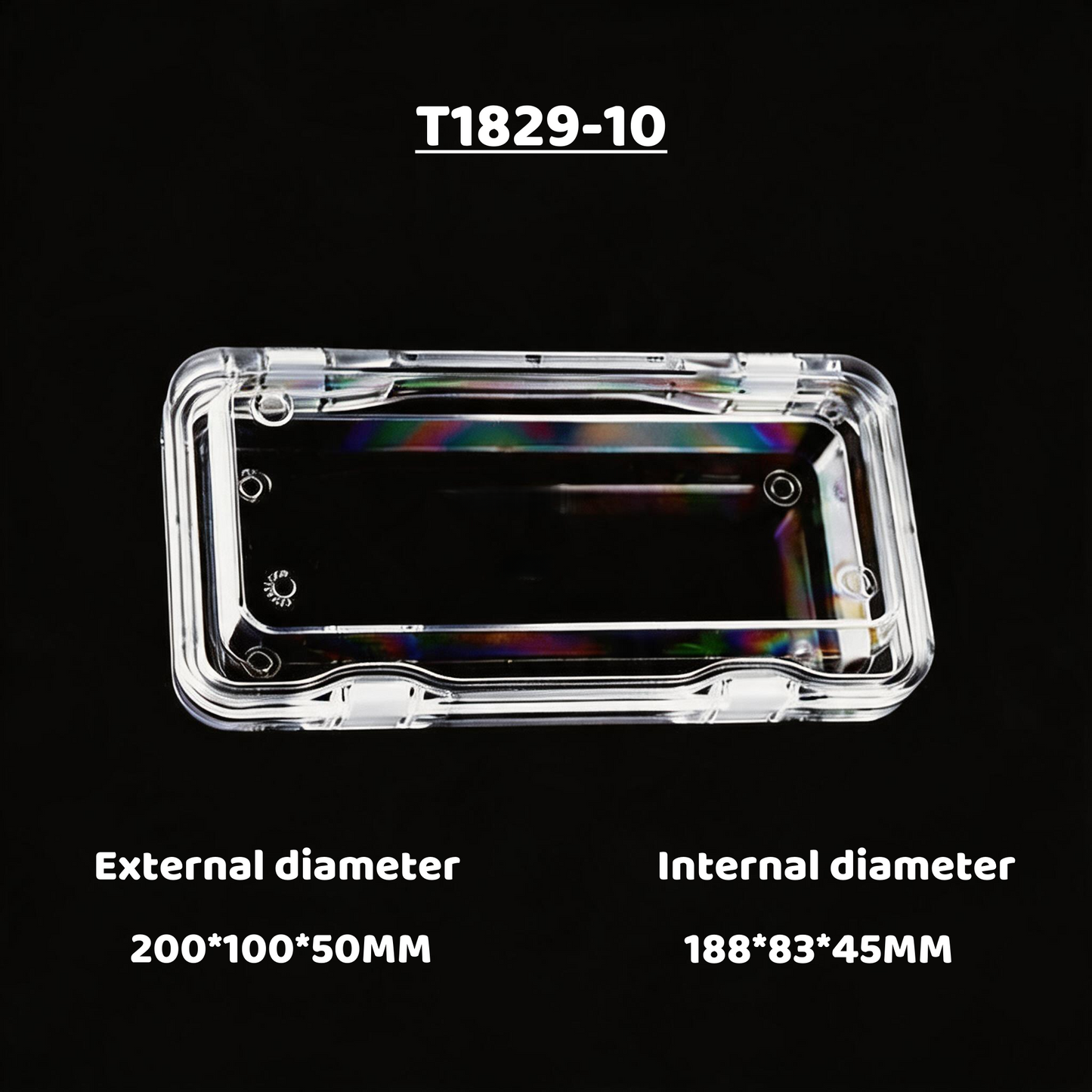 5pcs Clear PS Jewelry Display Box, Floating Gemstone Storage Case, Acrylic Packaging for Rings Earrings