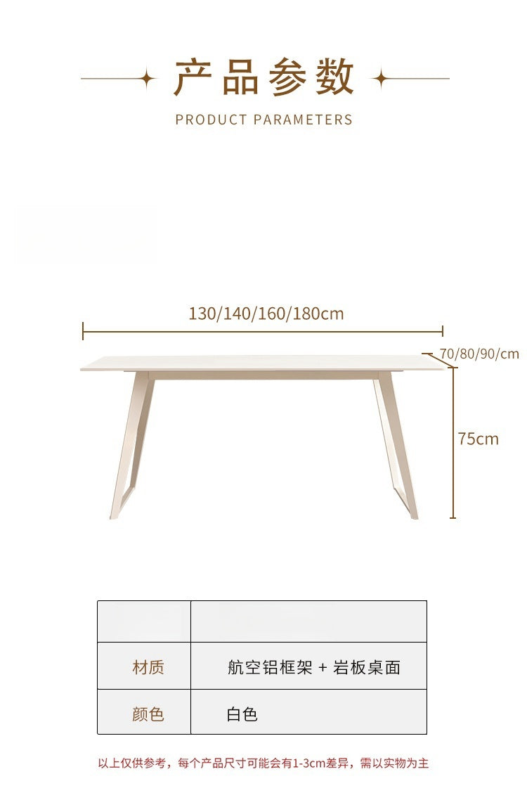 Italian rock dinner table simple home cream style