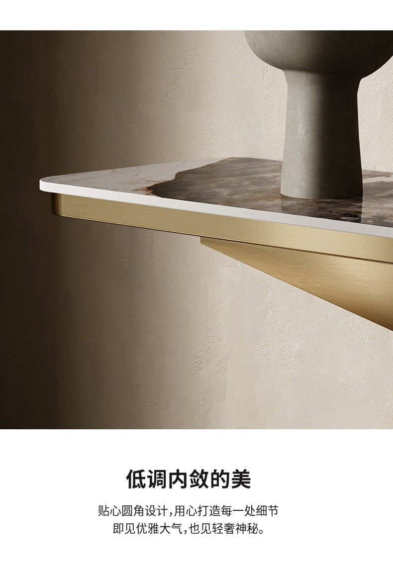 Light luxury porch desk Villa hotel entrance to the door against the wall end of the scene table design master long table several Italian porch table