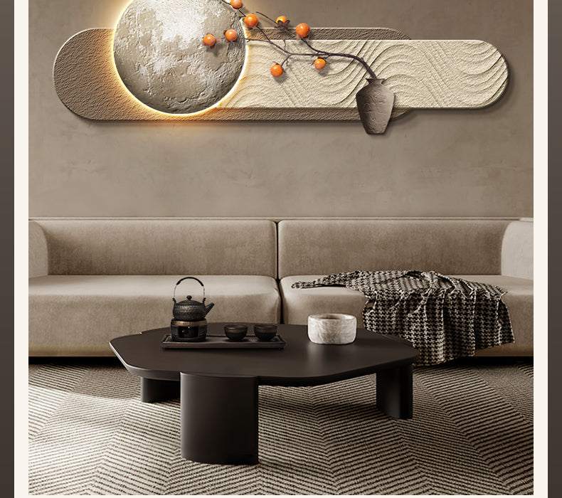Sofa background wall hanging painting Persimmon Ruyi living room decorative painting advanced sense new Chinese atmosphere wall painting