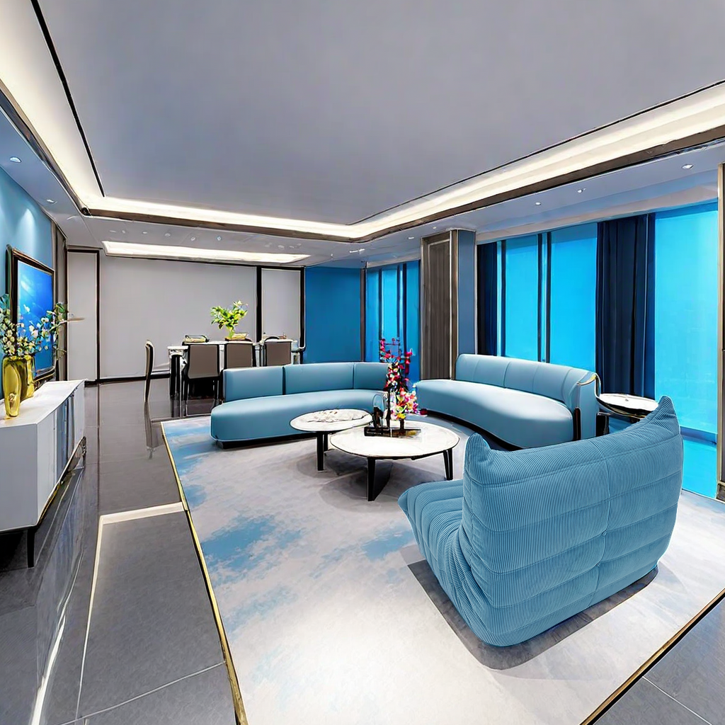 Compress sofa-YF407-1 LIGHT BLUE