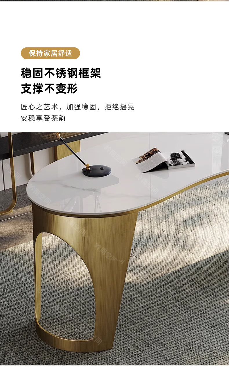 Light luxury desk Modern simple high sense unique design home work study calligraphy study rock board desk