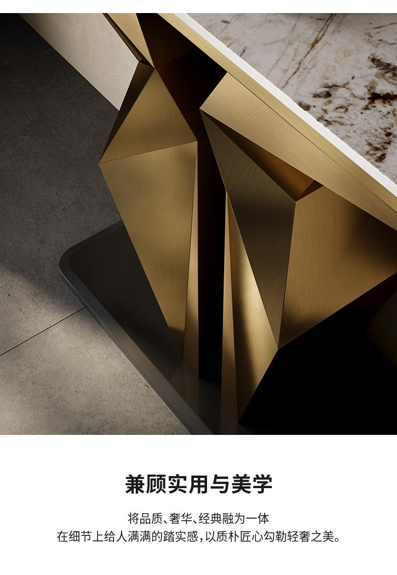 Light luxury porch desk Villa hotel entrance to the door against the wall end of the scene table design master long table several Italian porch table