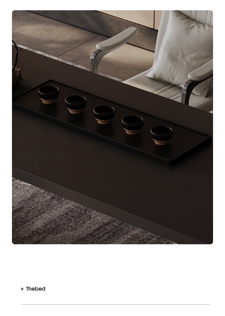 Italian very simple rock plate tea table and chair combination villa living room designer creative art tea table light luxury modern simple