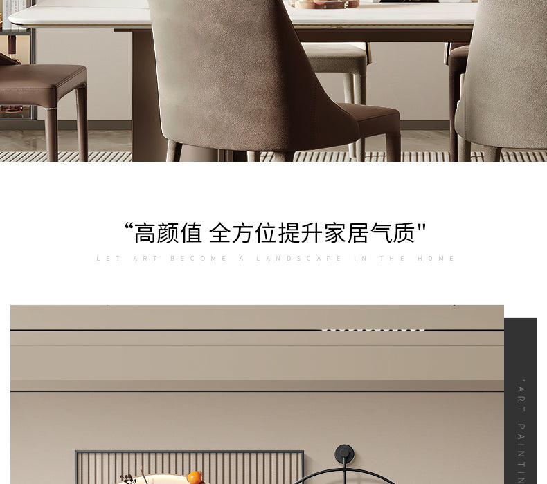 Modern light luxury restaurant decoration painting Persimmon Ruyi high-grade sense table background wall hanging painting dining room clock wall clock painting
