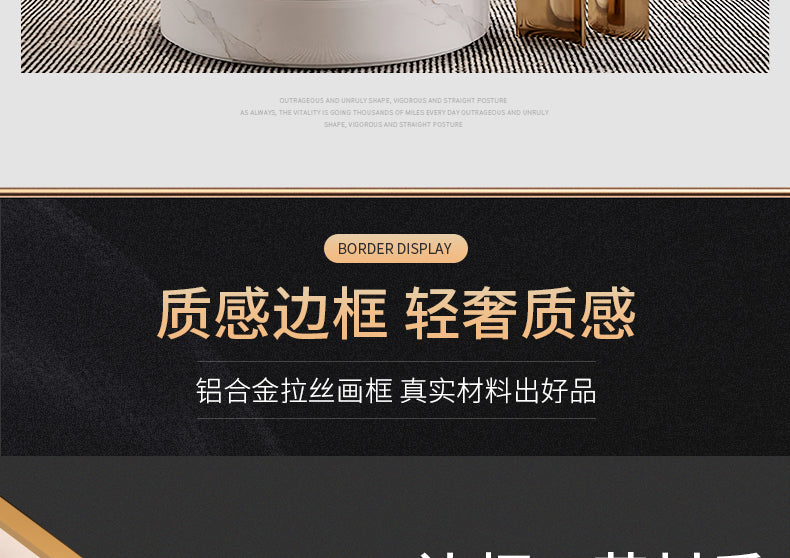 Light luxury stone to run the living room decorative painting elk atmospheric sofa background wall hanging painting advanced sense of triple murals