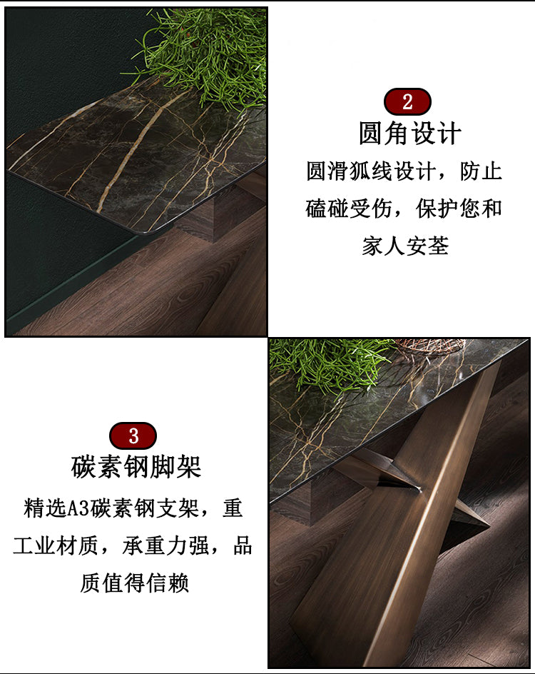 Italian very simple rock panel porch table post-modern simple size apartment creative entry bar table light luxury porch table