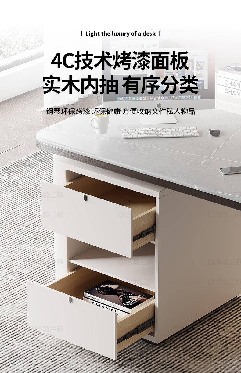 Italian very simple rock board desk study desk study desk high-grade beauty medical beauty consulting desk computer desk