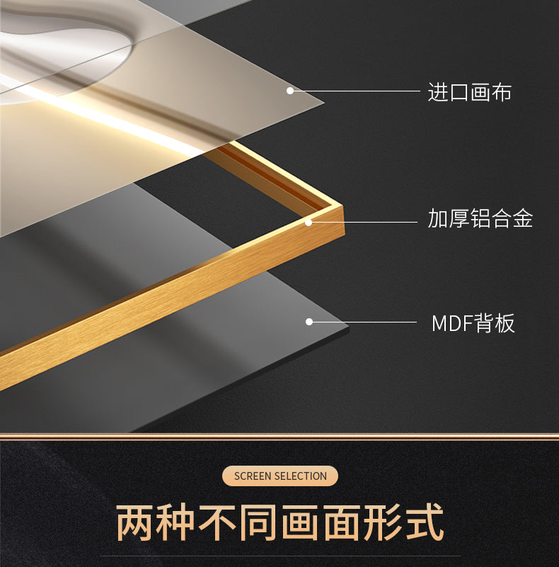 Modern light luxury living room decorative painting advanced sense superimposed painting stone to run abstract and simple sofa background wall hanging painting