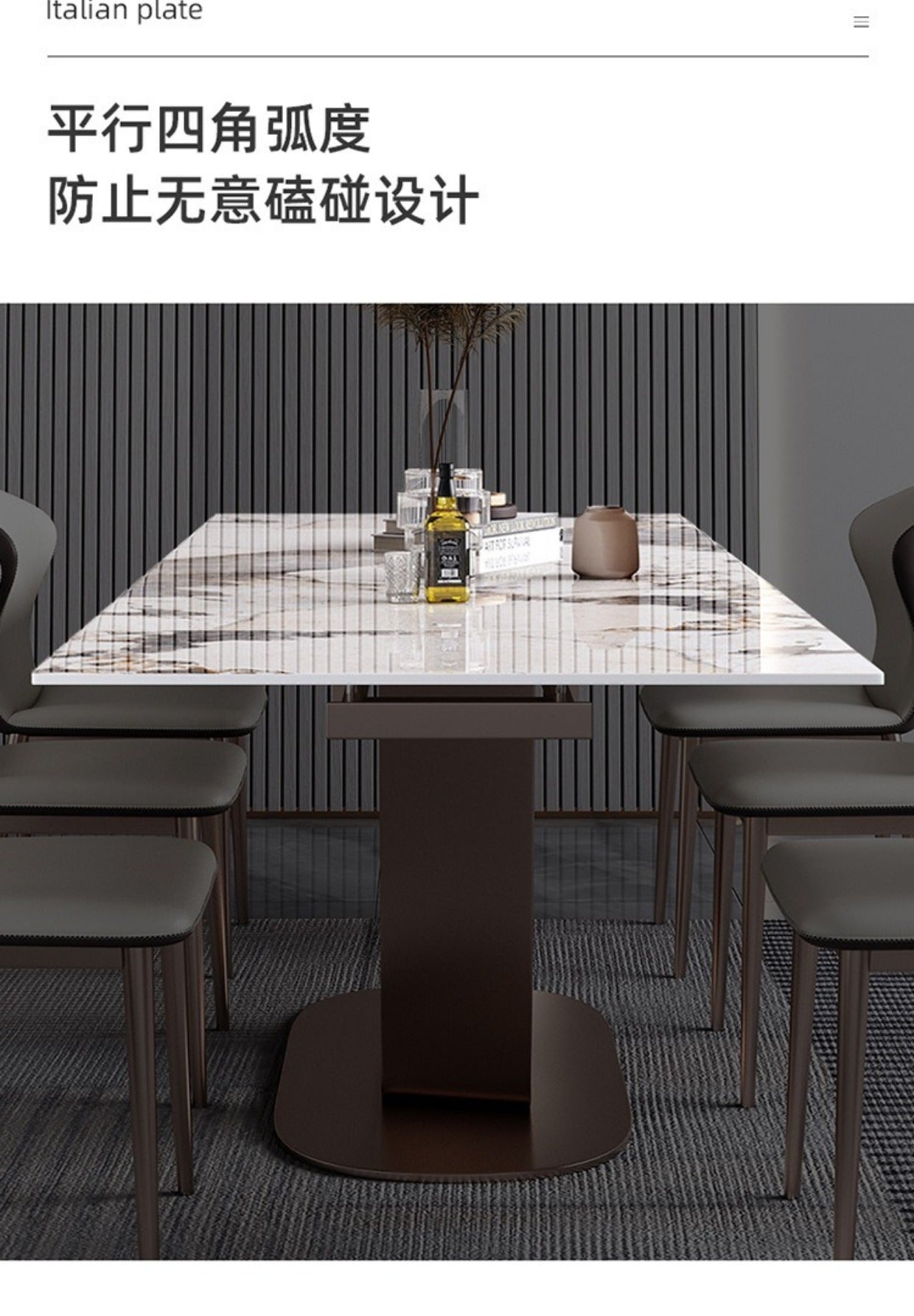Modern simple retractable folding dinner table