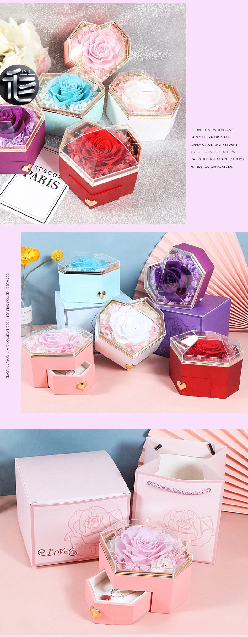 Engagement Ring Box Velvet – Wedding Ring Holder for Proposal, Luxury Heart-Shaped Jewelry Gift Box