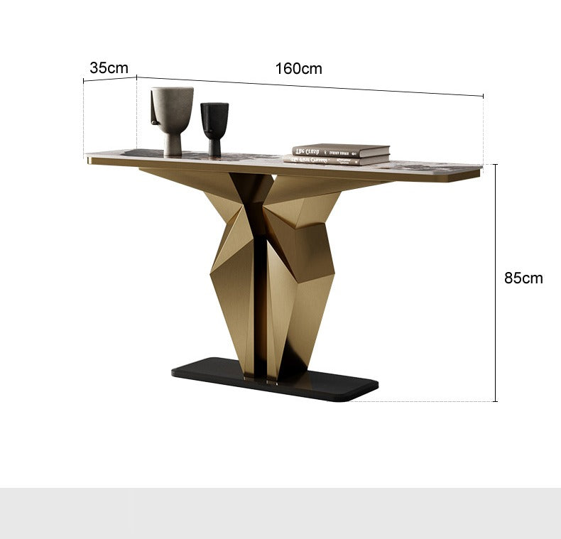 Light luxury porch desk Villa hotel entrance to the door against the wall end of the scene table design master long table several Italian porch table