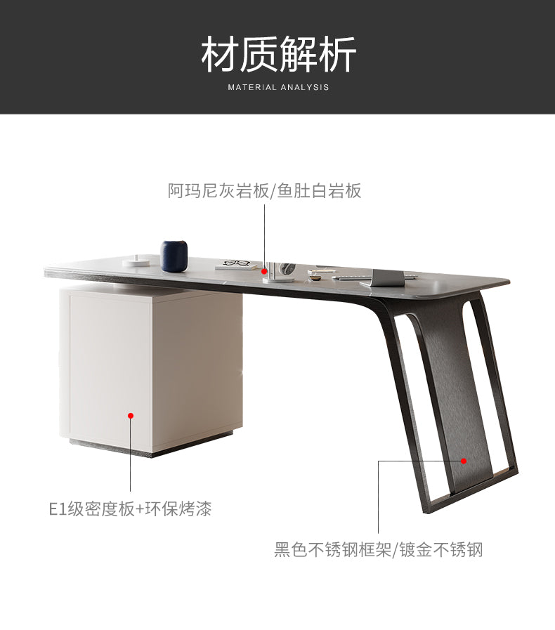 Italian very simple rock board desk study desk study desk high-grade beauty medical beauty consulting desk computer desk