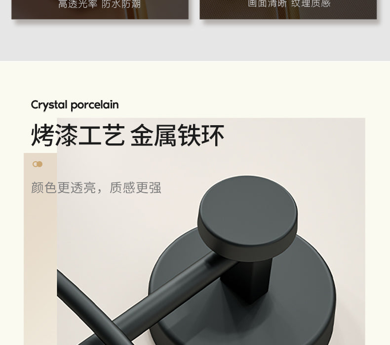 Modern light luxury restaurant decoration painting Persimmon Ruyi high-grade sense table background wall hanging painting dining room clock wall clock painting