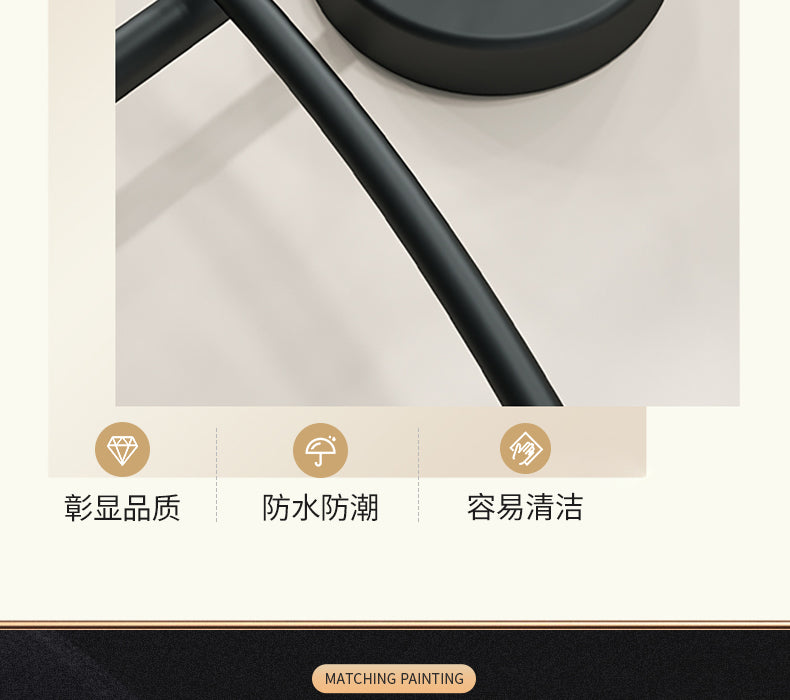 Modern light luxury restaurant decoration painting Persimmon Ruyi high-grade sense table background wall hanging painting dining room clock wall clock painting