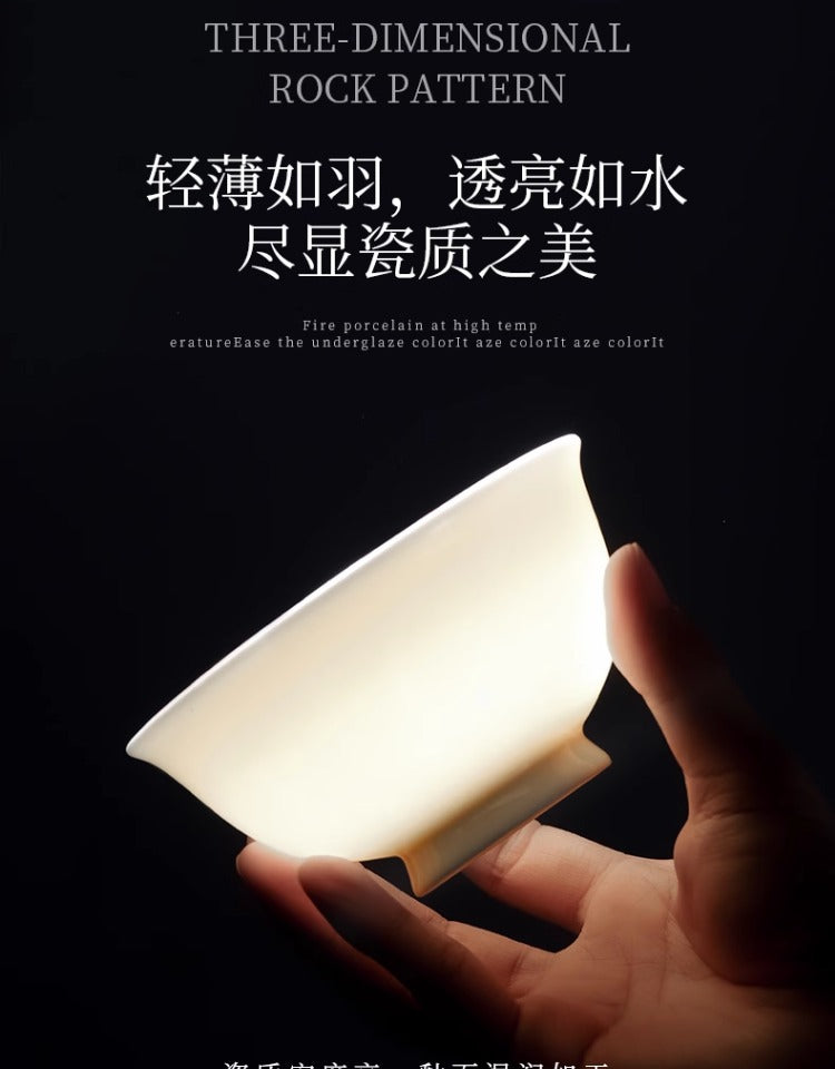 Jingdezhen ceramic tableware set white porcelain dish set household under glaze color bowl plate moving bowl set