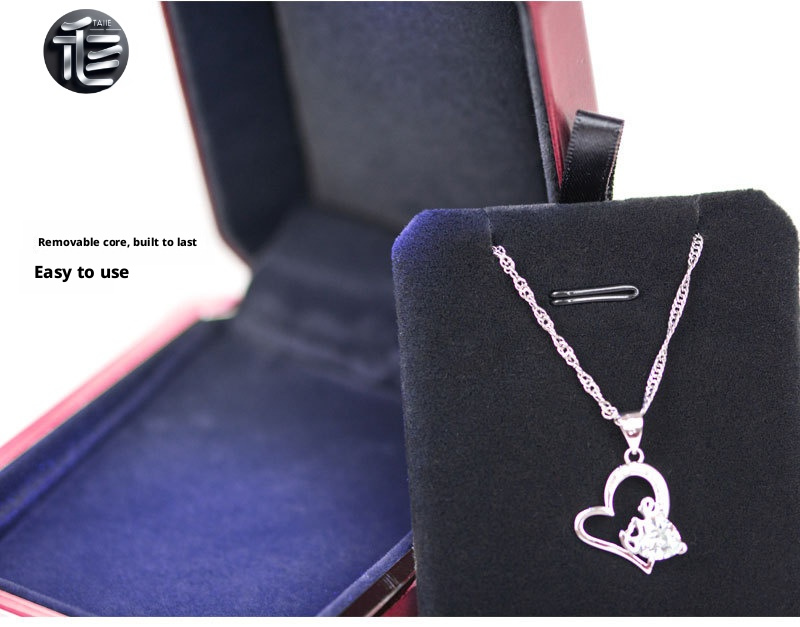 5pcs LED Jewelry Box with Bat Heart Ring for Gothic Proposal and Gift