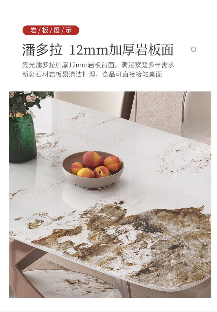Light luxury rock dinner table