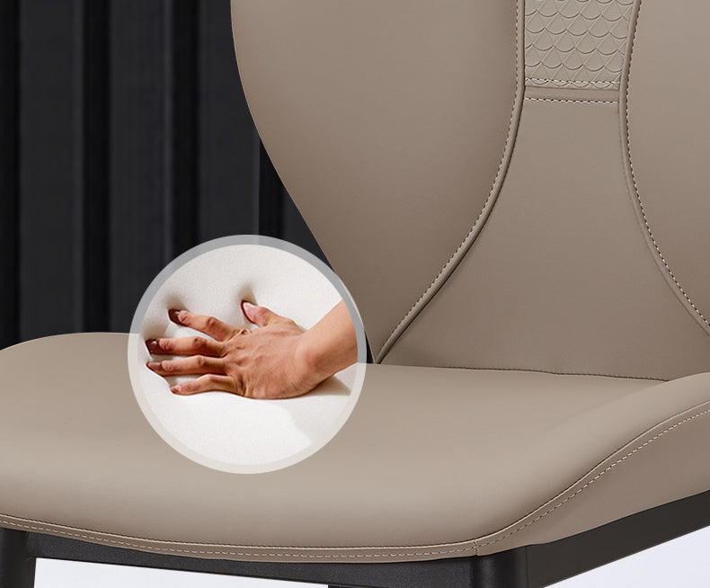 Modern simple home backrest soft bag light luxury network red dining chair