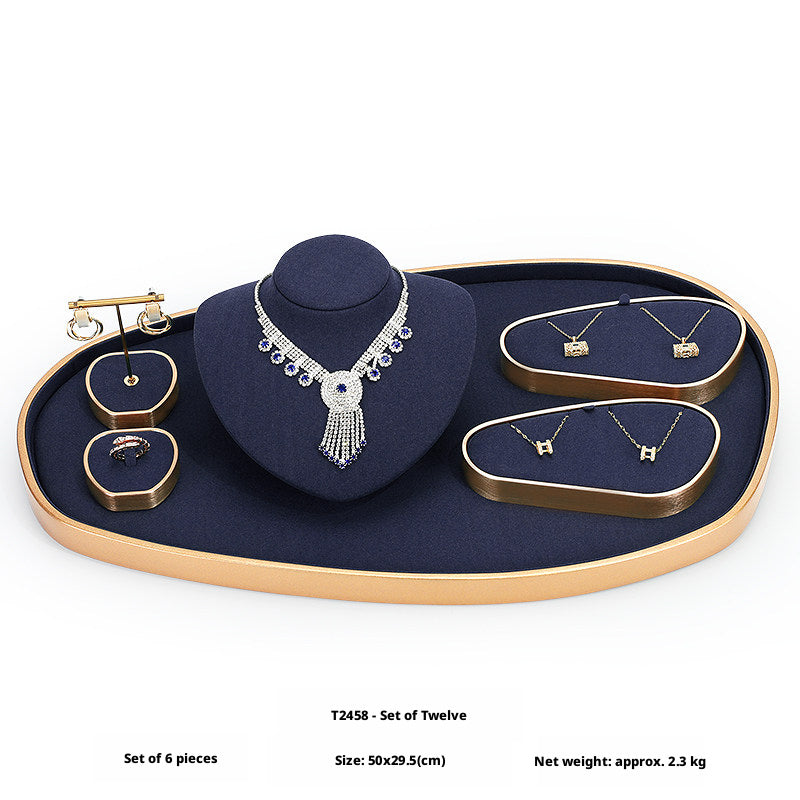 Metal Jewelry Display Stand - Rack for Necklace & Earring Organizer