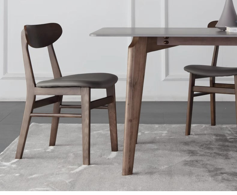 Nordic light luxury solid wood dining table simple modern dining table