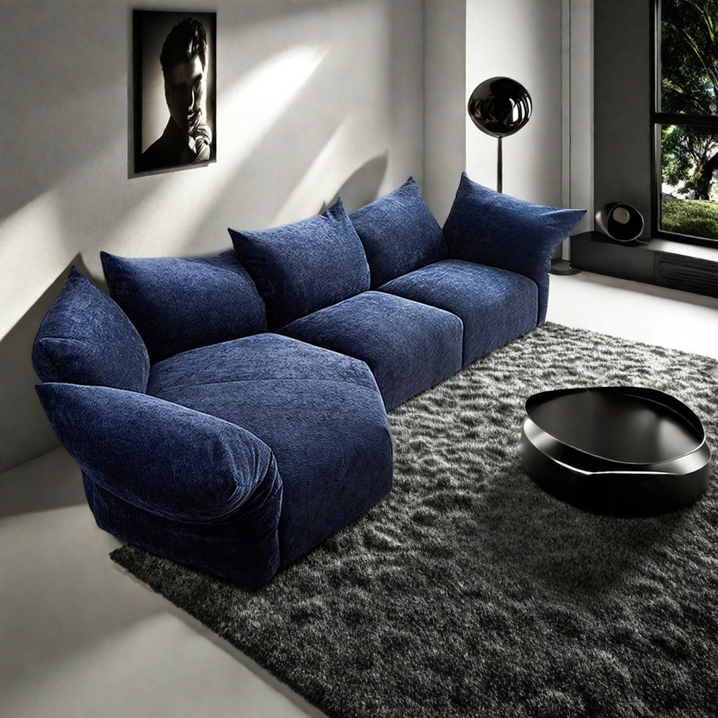 Yiwo flower sofa living room Italian minimalist designer profiled module Motu chenille fabric can be fully disassembled and washed